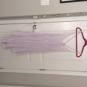 Purple/white print Free People beach cover up
